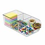 Azar Small Stackable Plastic Storage Bin, Clear, 4/Pack (556750-4PK)~#|#~49E3BB8A-BEAA-4BF6-8318FA0D1BC522F6_sc7