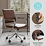 Martha Stewart Piper Faux Leather Swivel Executive Chair, Saddle Brown/Polished Nickel (CH2209212BR)~#|#~49E431A8-A5BB-48B3-8F2CAA9506625AA8_sc7