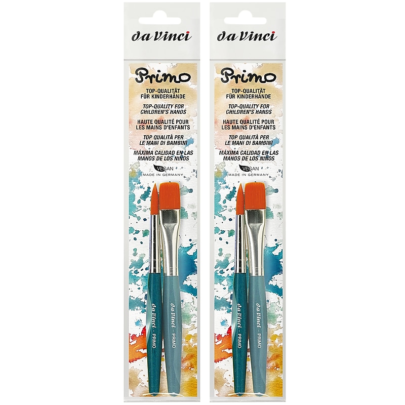 da Vinci PRIMO Tempera Synthetic Bristle Preschool Brushes, 2/Set, 2 Sets/Bundle (DVXVA5019B0-2) image 1