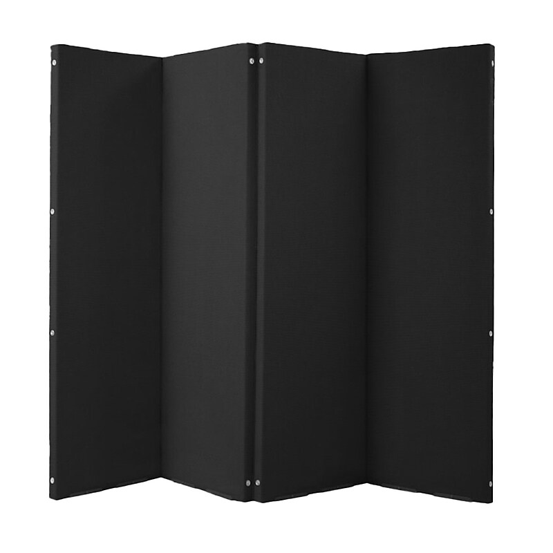 Versare VersaFold 4-Panel Folding Room Divider, 78"H x 96"W, Black Fabric (DS1723004-1) image 1