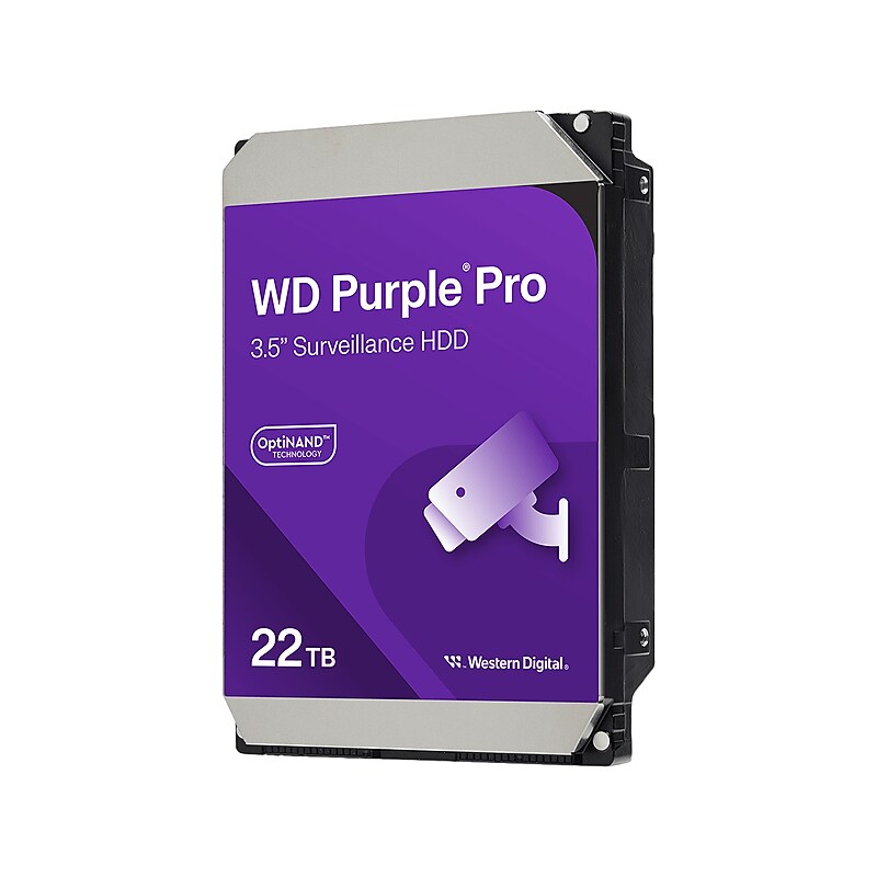 Western Digital Purple Pro 22TB 3.5" SATA Internal Hard Drive, 20/Pack (WD221PURP-20PK) image 1