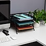 Mind Reader 3-Tier Stackable Paper Desk Tray Organizer, Metal Mesh, Black (3TPAPER-BLK)~#|#~49F66CD9-D9AF-461B-84A858CD4A4E8D7A_sc7