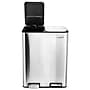 Elama Stainless Steel Indoor 2 Section Trash Can with Slow Close Lid, 8 Gallon, Silver (938122034M)~#|#~49F9152A-A14B-4B88-8396EB5D6A2FE5C2_sc7