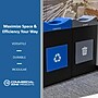 Commercial Zone Avante Series Polyethylene Dual-Stream Trash and Recycling Center, 60 Gallon, Black (787207MSA)~#|#~49F9A4ED-1CA0-4733-AFE12C6172789868_sc7
