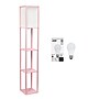 Creekwood Home Classix 62.5" 3-Tier Storage and Display LED Floor Lamp, with Feit LED Bulb, Light Pink (CWF-3007-LP-LB)~#|#~49FF123C-E2F2-4A02-BC18E5EFFD050FE1_sc7