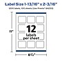Avery Laser/Inkjet Rectangle Multipurpose Labels, 2.1875"  x 1.8125", Glossy White, 1200/Box (94233)~#|#~4A0147C0-4EA4-449E-8E5B6E3EC7A602BD_sc7