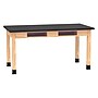 Diversified Woodcrafts Rectangular Activity Table, 60" x 30", Red Oak/Black (C7142BK30N)~#|#~m000975394_sc7