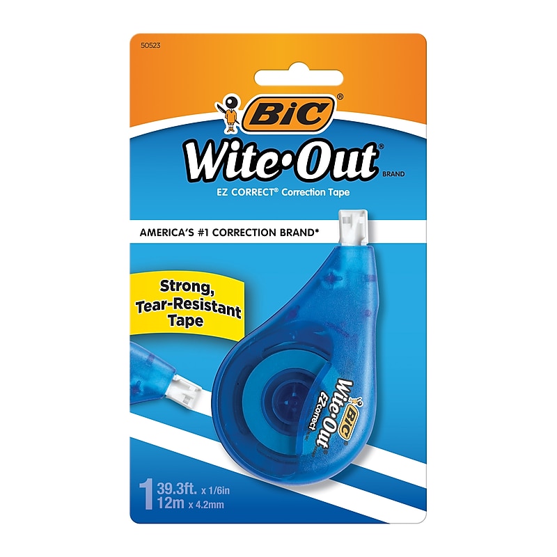 BIC Wite-Out EZ Correct Correction Tape, White (50523/WOTAPP1) image 1