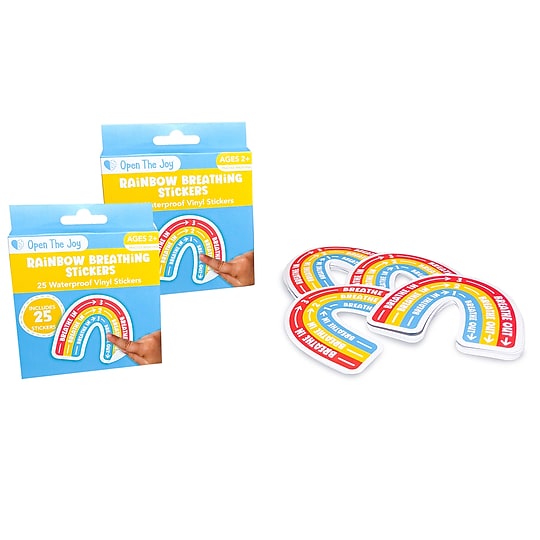 Open the Joy Rainbow Breathing Sticker Class Pack Stickers, 25/Pack, 2 Packs/Bundle (OTJRAINBOWCP-2)~#|#~4A12DB81-DDF8-42D6-BA35F30BBA1316AD_sc7