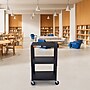 Luxor LEADER 3-Shelf Adjustable Media Utility Cart, Black (UCMT1)~#|#~4A15ABF1-D45D-42D3-B57F1F689E9FAA8D_sc7