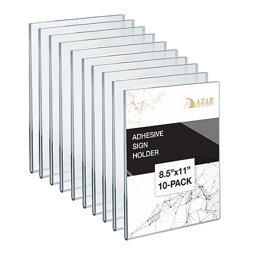 Azar Adhesive Sign Holder, 8.5
