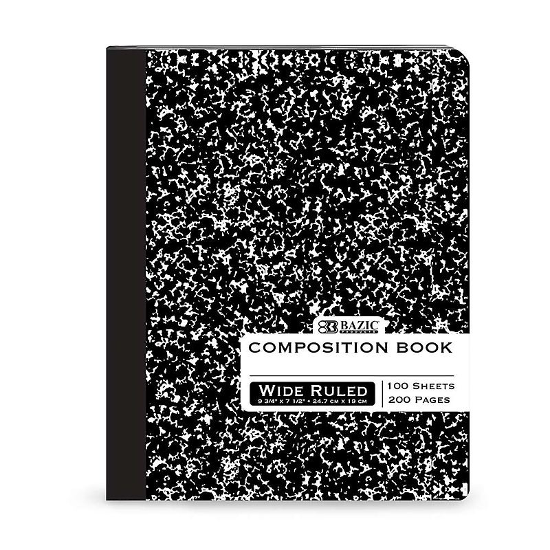 Bazic 1-Subject Composition Notebooks, Wide Ruled, 100 Sheets, Multicolor, 6/Bundle (BAZ508-6) image 1