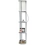 Simple Designs Etagere Organizer Storage 62.5" Floor Lamp with 2 USB Charging Ports and 1 Charging Outlet, Gray (LF2010-GRY)~#|#~4A1993A2-BD25-4ADE-B1C886894B67A18A_sc7