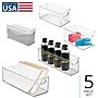 iDESIGN Small Stackable Plastic Storage Bin, Clear (95584N)~#|#~4A1D3423-3A54-43D3-825F6298E3A6FF40_sc7