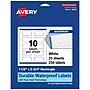 Avery Laser/Inkjet Rectangle Durable Waterproof Labels, 1.5" x 2.75", White, 250 Labels/Pack (94230)~#|#~4A1DA240-D872-427E-AF9908A8A0C0C46C_sc7