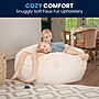 Flash Furniture Duncan Polyester Large Refillable Bean Bag Chair, Furry White (DGBEANLGFURWH)~#|#~4A1E25BF-07AA-46E7-93F5114B63012CE6_sc7