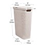 Mind Reader 10.5 Gallon Hamper with Lid, Plastic, Ivory, 3/Pack (3PKHAMP40-IVO)~#|#~4A20B231-4684-4286-98E939FE342385A3_sc7