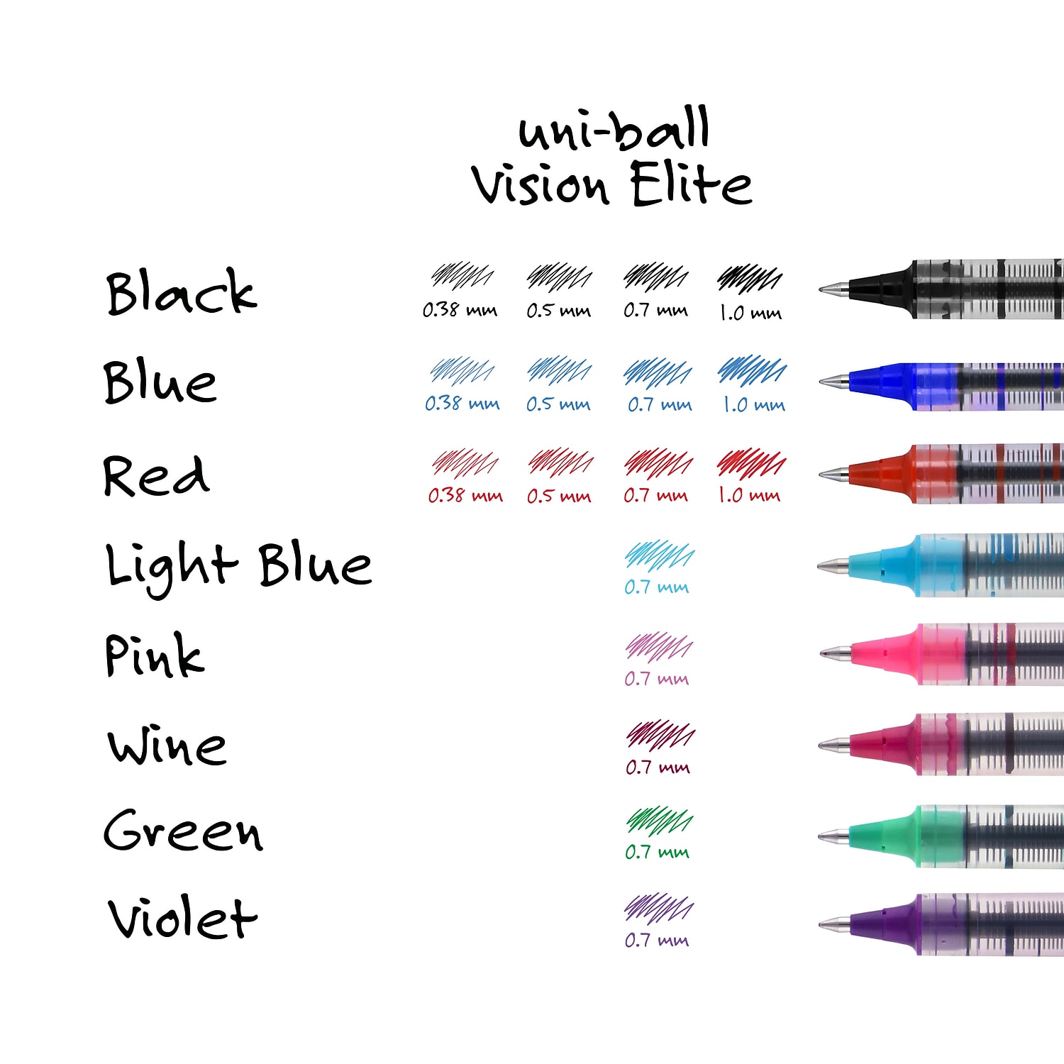Uni Vision Rollerball Pen Fine Point Blue Ink Dozen (60134) - Picture 8 of 9