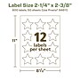 Avery EcoFriendly Laser/Inkjet Burst Multipurpose Labels, 2-1/4" x 2-3/8", White, 600/Box (94611)~#|#~4A21BEF9-095E-4173-962E3AA798652498_sc7