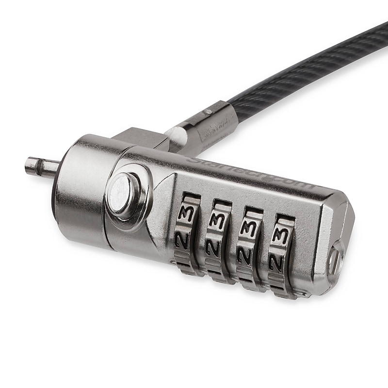StarTech 4 Digit Combination Laptop/Desktop Security Cable Lock, 6.6 ft. (LTLOCK4D) image 1