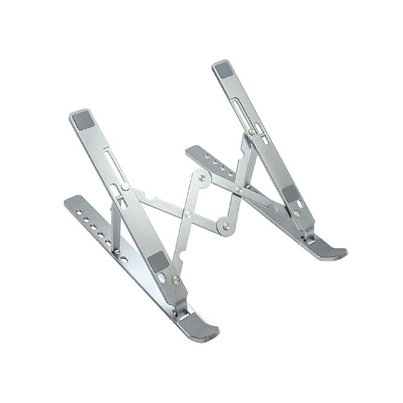 OTM Essentials 11.85" x 2.26" Aluminum Adjustable Laptop Stand, Silver (OB-A2E) image 1
