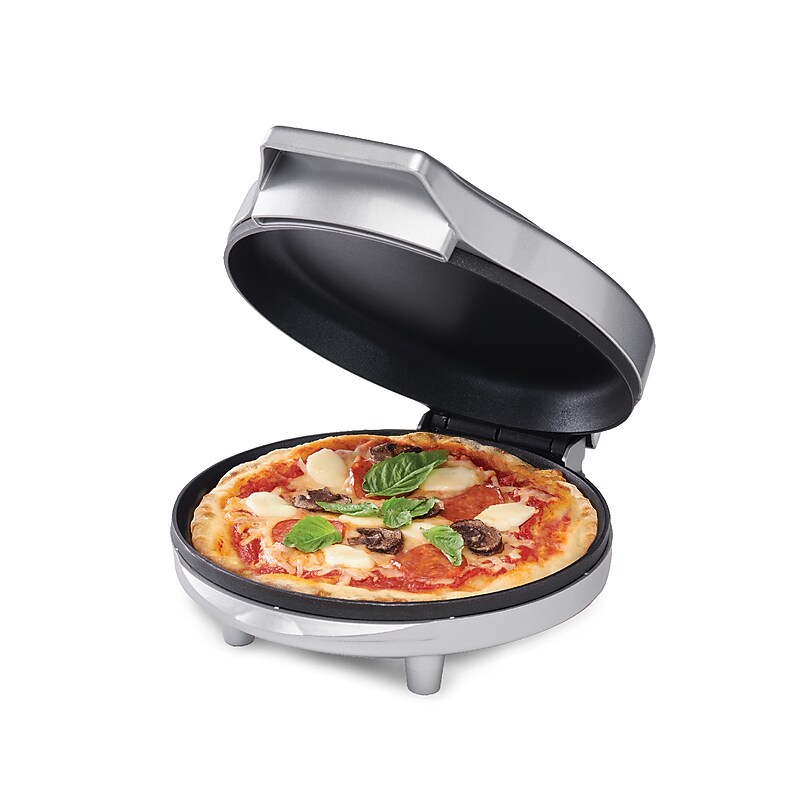Betty Crocker 8-Inch Travel Size Pizza Maker Plus, Silver (BC-4959CS) image 1