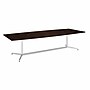 Bush Business Furniture 120W x 48D Boat Shaped Conference Table with Metal Base, Mocha Cherry/Silver (99TBM120MRSVK)~#|#~4A2700A6-545D-417B-B78E514C1FE5C6E5_sc7