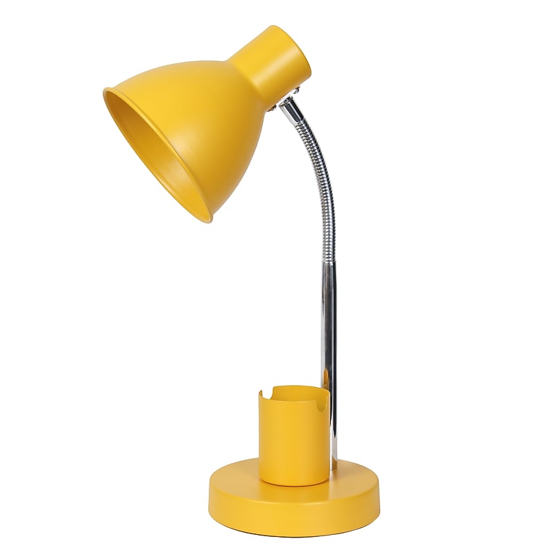 Simple Designs Sleek Essentials LED Desk Lamp, 16.22", Yellow (LD1076-YLW) image 1