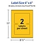 Avery Laser/Inkjet Rectangle Multipurpose Labels, 4" x 6", Bright Yellow, 80/Pack (94278)~#|#~4A30D20A-F4C7-45F2-8331E07B703948BD_sc7
