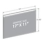 Azar Sign Holder, 17" x 11.75", Horizontal, Wall Mounted, Clear, Acrylic, 2/Pack (162709-2PK)~#|#~4A30EC78-DFFB-489E-A199C9C2F4E8025D_sc7