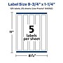 Avery Laser/Inkjet Rectangle Multipurpose Labels, 9-3/4" x 1-1/4", Clear, 125/Pack (94262)~#|#~4A318C85-3D01-49B9-9C575E10FCA5161F_sc7