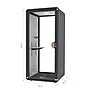 FlexiSpot NeoPod Modular Series 1-Person Privacy Booth, Black (P1FC-3B)~#|#~4A395615-6925-45E9-A1562083395C9947_sc7