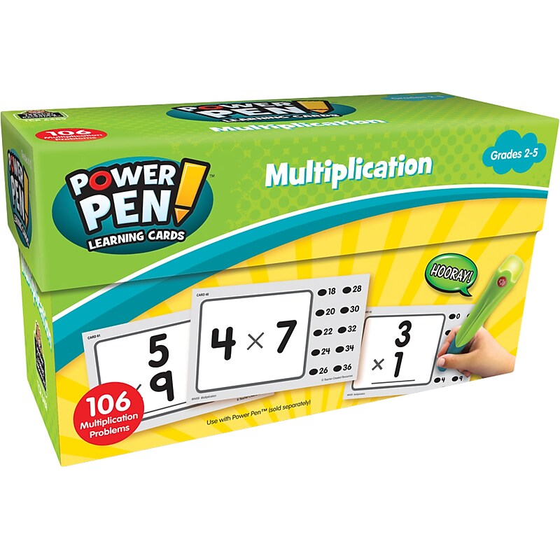Teacher Created Resources Power Pen Multiplication Flash Cards, 53/Pack (TCR6459) image 1