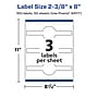 Avery Laser/Inkjet Multipurpose Labels, 8"  x 2.375", Matte White, 150/Box  (94117)~#|#~4A455DF5-BDCC-413C-A284D495500F0BA0_sc7
