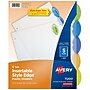 Avery Style Edge Insertable Plastic Dividers, 5 Tabs, Assorted Colors (11200)~#|#~4A4D9D68-EBE3-45DF-BADFA93F141BAEF5_sc7