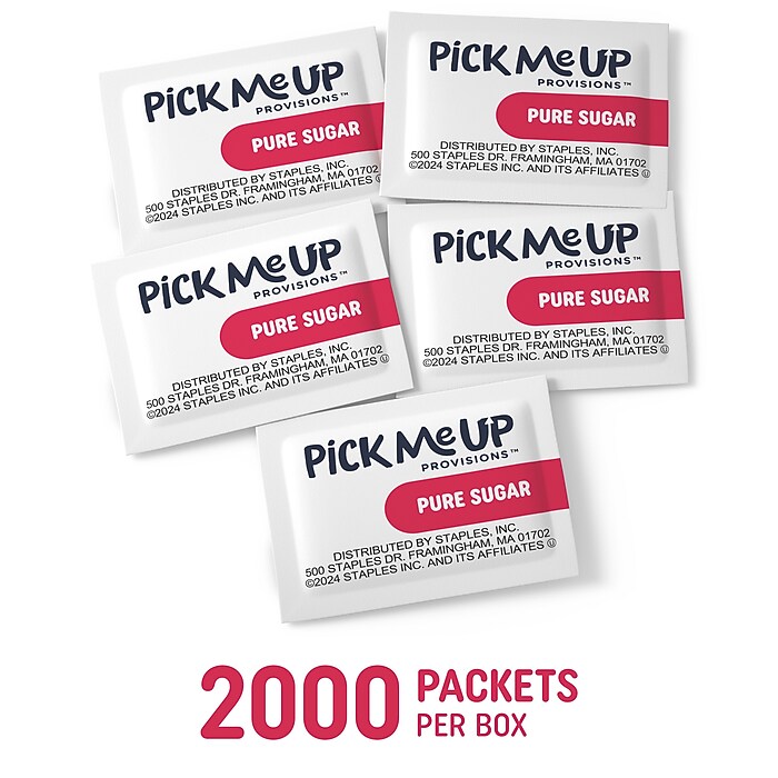 Pick Me Up Provisions™ Pure Sugar, Packets, 2000/Box (PM62431