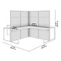 Bush Business Furniture Easy Office 4 Person L Shaped Cubicle Desk, Natural Elm (EODH760NE-03K)~#|#~4A50D0CF-93E9-4841-B20EC9D64450452C_sc7