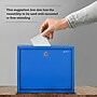 AdirOffice Steel Multipurpose Drop Box Interoffice Mailbox, Large, Blue (631-03-BLU-PKG)~#|#~4A526450-B20E-4272-A67B6837EDCF6732_sc7