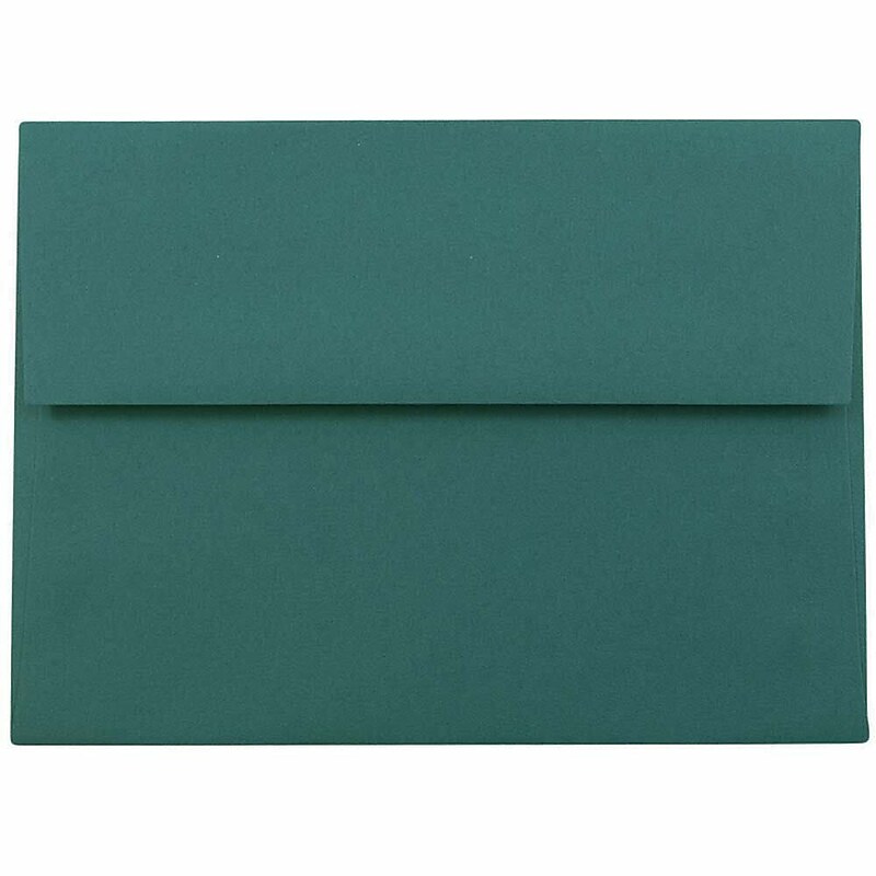 JAM Paper A6 Booklet Envelope 4 3/4" x 6 1/2", Teal Blue, 100/Pack (157462d) image 1