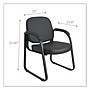 Reception Lounge Series SLED Base Guest Chair, Black Fabric~#|#~4A58BC85-8907-4685-8C38D76CEE877F1F_sc7