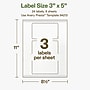 Avery Hemp Rectangle Laser/Inkjet Multipurpose Labels, 3" x 5", Off-White (24/Pack)~#|#~4A5920F7-36D9-43BD-A70F5E7F29D38C6B_sc7