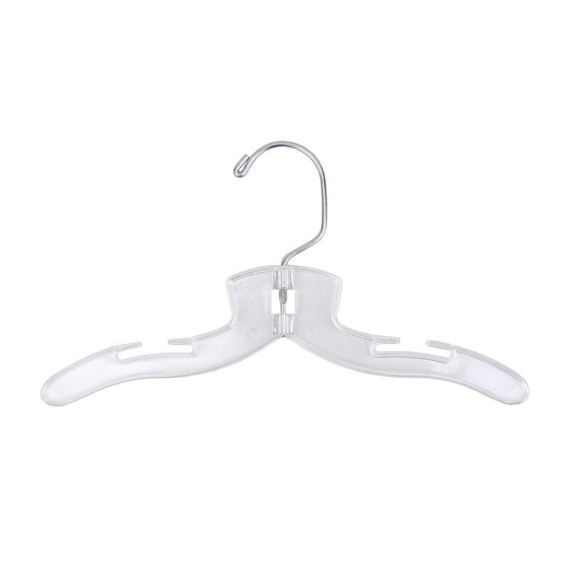 Nahanco 10" Plastic Super Heavy Weight Infant Dress Hanger, Clear, 100/Pack (410) image 1