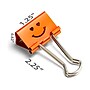 Officemate Smiling Face Medium Binder Clips, Assorted Colors, 36 Clips/Pack (31095)~#|#~4A5DF765-0EF6-42C0-9A277BA1EB7316D8_sc7