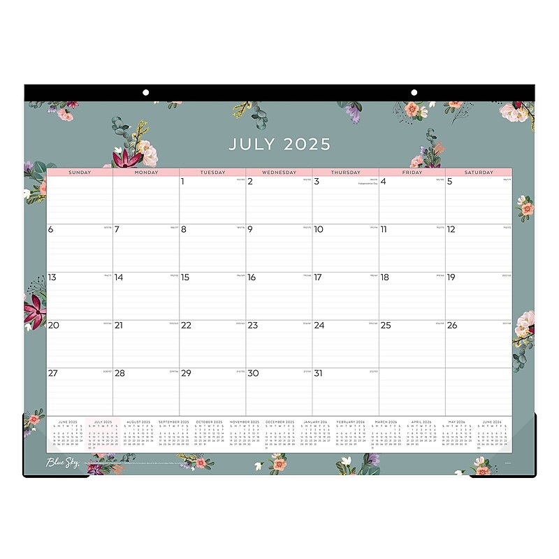 2025-2026 Blue Sky Greta 22" x 17" Academic Monthly Desk Pad Calendar (136476-A26) image 1