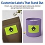 Avery Laser/Inkjet Multipurpose Rectangle Labels, 1.5" x 3.75", Bright Green, 200/Pack (94205)~#|#~4A69C6EC-178E-4D59-A66D3399201E4160_sc7