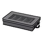 Household Essentials 10.96 Quart Dinnerware Storage Box with Lid, Fabric, Gray (52546-1)~#|#~4A6BF5BC-6F51-4729-867FD36EB2E0AC74_sc7