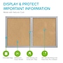 Ghent Cork Enclosed Bulletin Board, Aluminum Frame, 3'H x 5'W (PA23660K)~#|#~4A6EB7EE-7E04-486D-929671B33E5762BE_sc7
