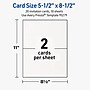 Avery Rectangle Invitation Cards, 5.5" x 8.5", Matte White, 20/Pack (19479399850)~#|#~4A72C5A9-D729-4305-A61CA4189FDF583C_sc7