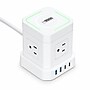 Uncaged Ergonomics Wireless Cube Power Strip with 15W Wireless Charger, 4 AC Outlets, 4 USB Ports, 10' Cord, White (WC-10-W)~#|#~4A74B87B-AFA2-4E9B-87F967DB6993EB12_sc7