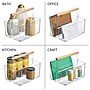 mDesign 2-Compartment Plastic Desk Organizer, Clear/Natural (25717RW)~#|#~4A74C47F-5B8A-4261-B76039C9136E9A20_sc7